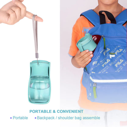 Canareen Portable Dog Water Bottle with Foldable Cup, Leak Proof Travel Water Bottle for Dogs & Cats, Foldable Dog Drinking Bottles for Walking, Hiking, Outdoor Activities (350ml, Green)