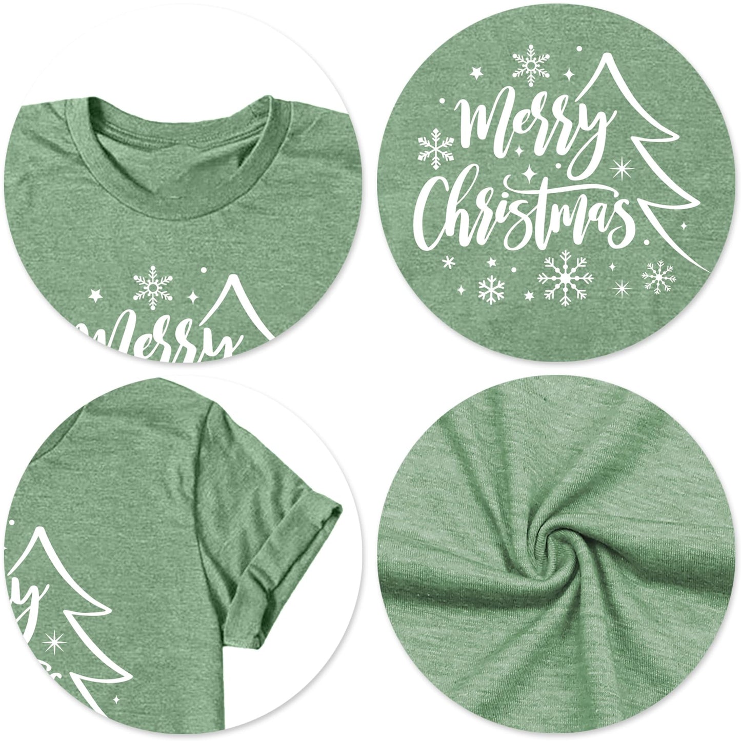 Christmas Shirts Women Funny Merry Christmas Lights Graphic Tees Xmas Tree T-Shirt Holiday Tops