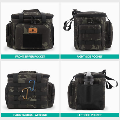 Lunch Bag for Men, Tactical Cooler Bag, Reusable Waterproof Leakproof Insulated Lunch Box for Adults Men Work Picnic Outdoor Day trips Camping, 12L Camo HSHRISH