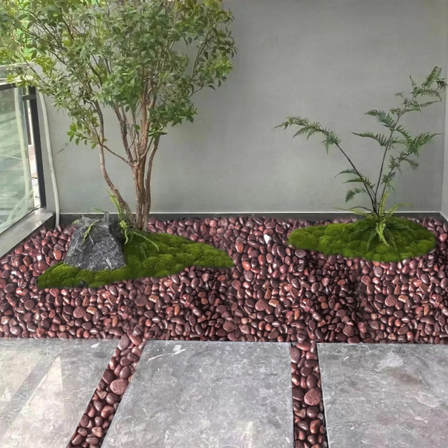 FANTIAN 5 lbs Red River Rocks, 2-3 Inch Large Pebbles for Indoor Plants, Decorative Rocks Stones for Landscaping, Vases, Aquariums, Fountains, Pathways, Backyard and Garden