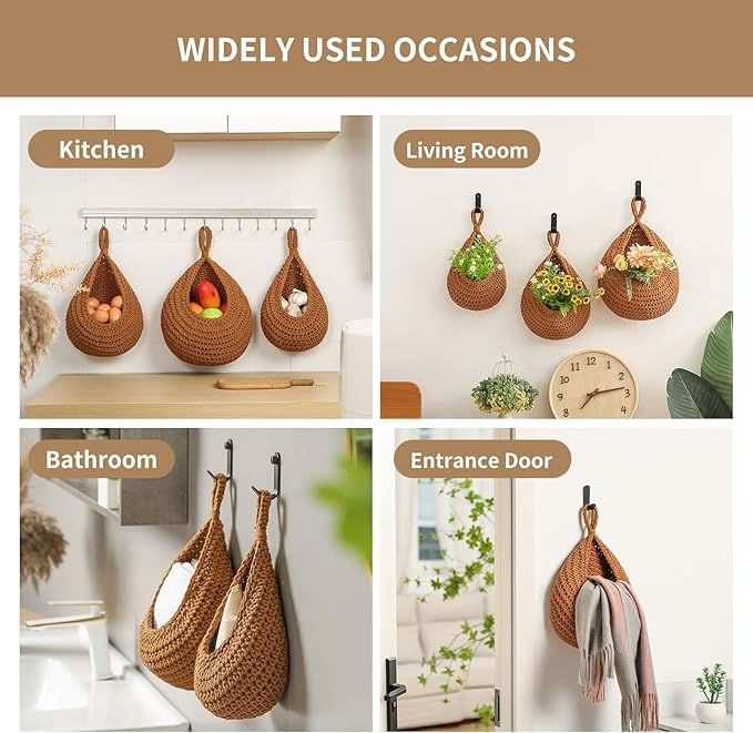 Boho Wall Hanging Fruit Baskets