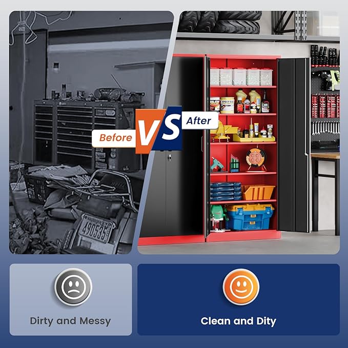 Yizosh Metal Garage Storage Cabinet
