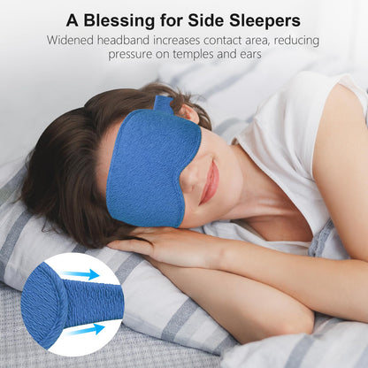 Gritin 100% Blackout Sleep Eye Mask for Women Men, Zero Pressure Sleeping Mask - Ergonomic Design 3D Cutout Eye Movement and Eyelash Friendly Night Blindfold, Ultra Soft Comfortable for Sleeping