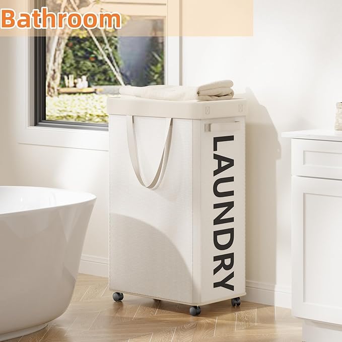 2 Pack Rolling Laundry Basket
