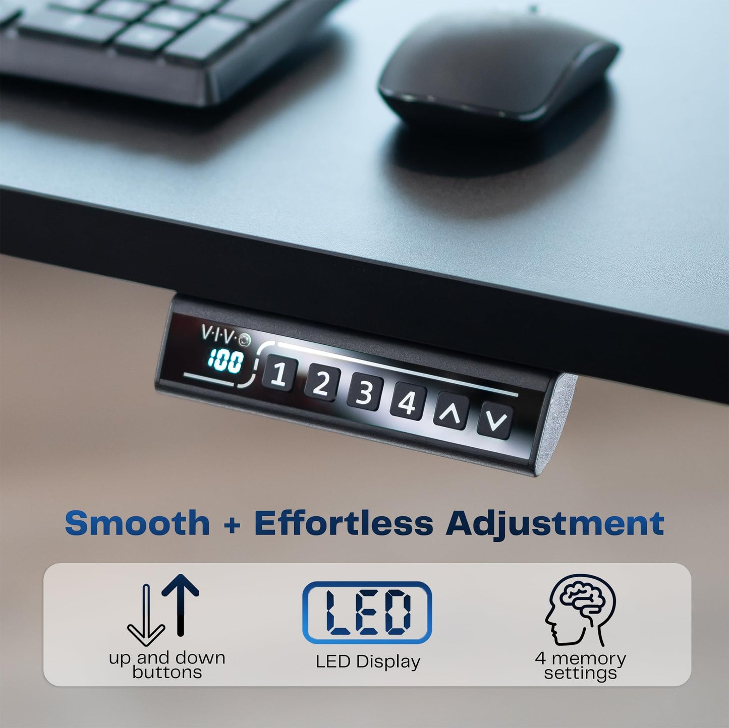 VIVO Electric Dry Erase 71 x 30 in Standing Desk, Memory Height Adjustment, 1B Series, Holds 220 lbs, Whiteboard Top Black Frame, DESK-KIT-1B7WE