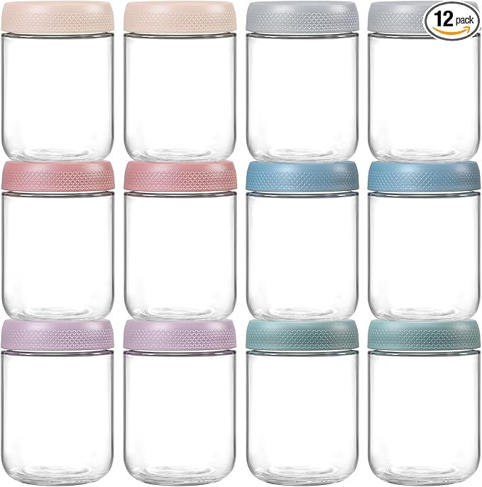 NETANY 12-pack 16oz Glass jars