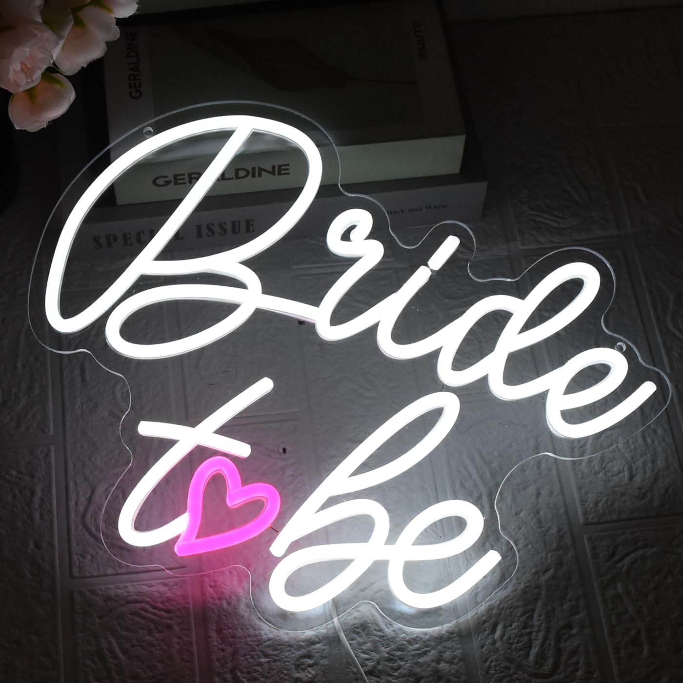 UExnkj-Y Bride to Be Neon Sign Wedding Light Signs White Led Neon Light Signs USB Dimmable Led Lights Sign for Bachelorette Engagement Party Bridal Shower