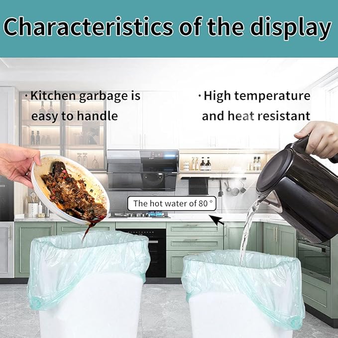 Trash Bags, 5 Rolls/100 Counts Small Garbage Bags