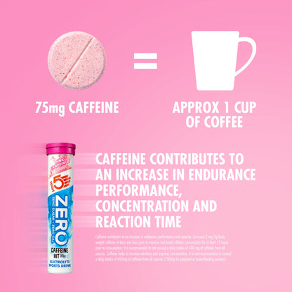 HIGH5 ZERO Caffeine Hit ElectrolyteTablets - Hydration Tablets with Vitamin C - 0 Calories & Sugar Free - Boost Hydration, Performance & Wellness - Pink Grapefruit, 160 Tablets (20x, Pack of 8)