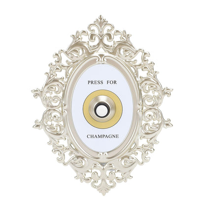 Retro Champagne Button, Metal Decorative Press Champagne Door Rings Bell for Home Restaurants Bedrooms Celebrations