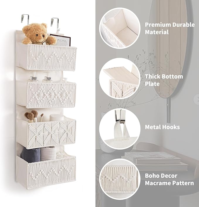 ANTIS'S HOME Nursery Over The Door Organizer Boho Decor Nursery Storage