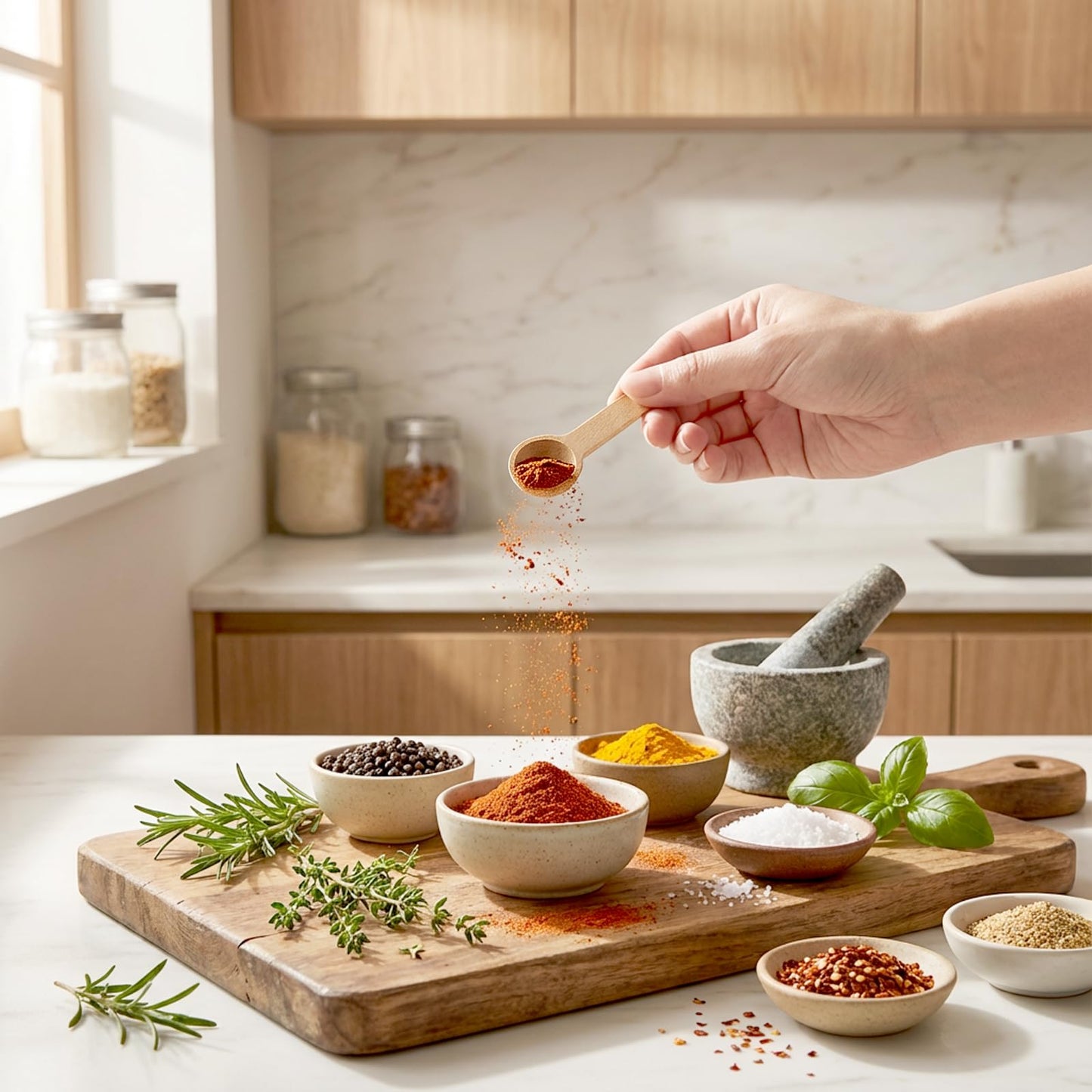 Tebery 60PCS Mini Wooden Spoons Small Bath Salt Spoon Candy Spoon Baby Spoon for Spice Jars Seasoning Honey Coffee
