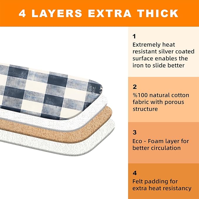 Ironing Board Cover 15x54 Inch- Standard Cotton Cover