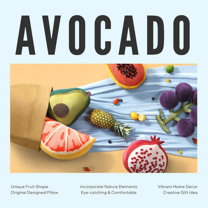 Phantoscope Papaya Shaped Throw Pillow, Fruit Themed Cushion for Couch, Bed and Chair, Pink, 10 x 15 inches