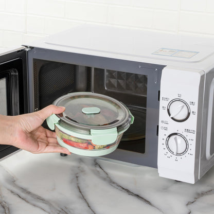 Restaurantware-Fresh Hero 27.2 Ounce Storage Containers, 20 Durable Airtight Food Containers - Microwavable, Freezable, Green Plastic Collapsible Container, Dishwashable, With Vented Lids