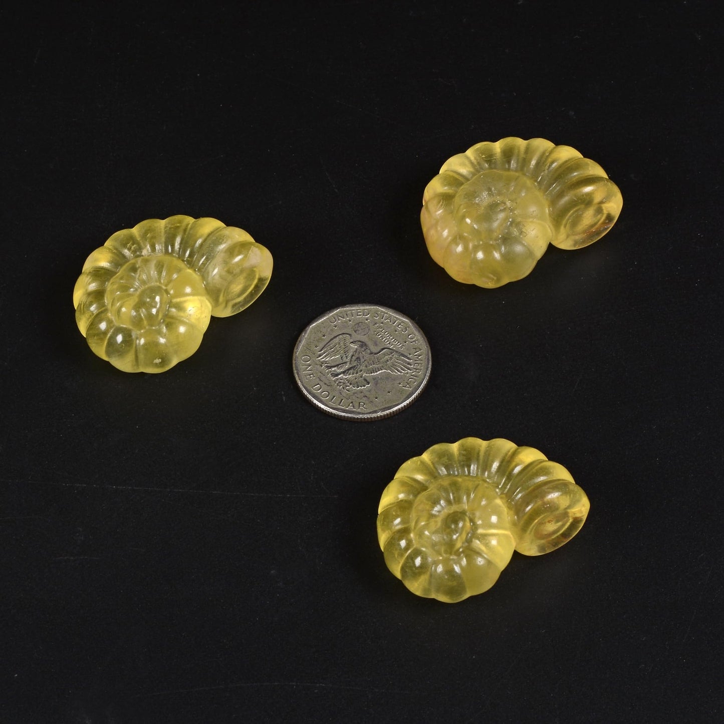 Justinstones Natural Gemstone Yellow Fluorite Carved Nautilus Shaped Statue Jewelry Making Rock Collection Stone Crafts