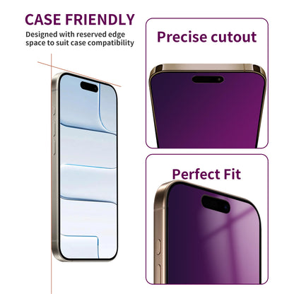 2 Pack Privacy Screen Protector for iPhone 16 Pro Max Tempered Glass 6.9inch Private Saver Anti-Spy Eye Protection Anti-Scratch Full Coverage