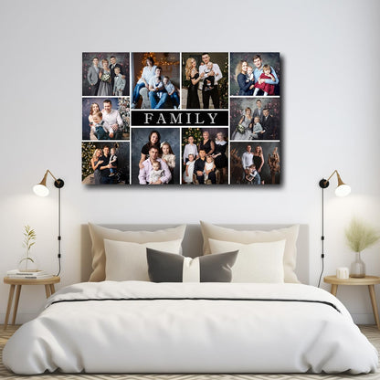 CXHOSTENT Collage Canvas Prints with Your Photos Personalized Multi Pictures for Wall Customized Collage Photo Canvas Wall Art For Home Decor Framed (Custom-A6, 8.00" x 12.00")