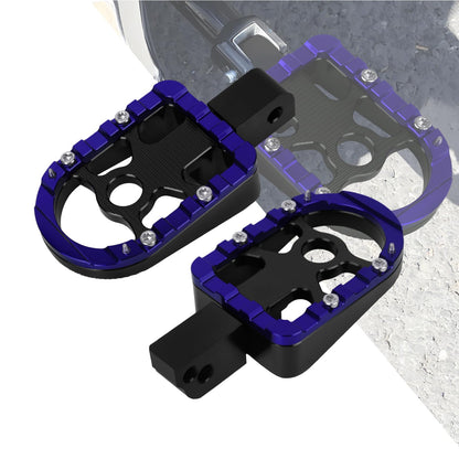 HDBUBALUS Foot Pegs Passenger Footpegs Foot Rest Pedal Fit for Harley Softail 2018-Later LiveWire 2020-Later Fat Boy Street Bob Low Rider Breakout (Blue)