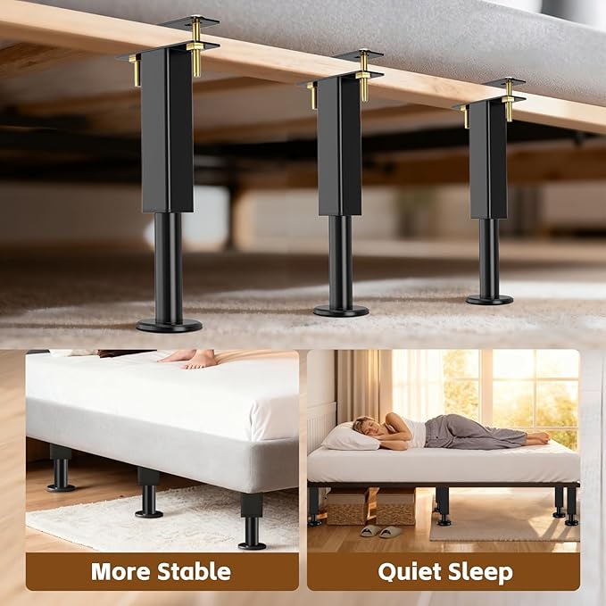 Bed Support Legs, 10.2-16.5 in Heavy Duty Metal Furniture Feet