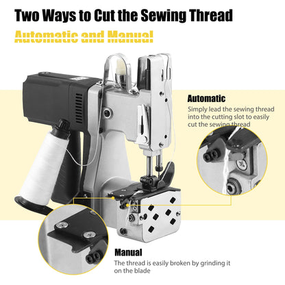 Moonshan Bag Closing Machine + 6 Rolls Heavy Duty Spool Sewing Thread
