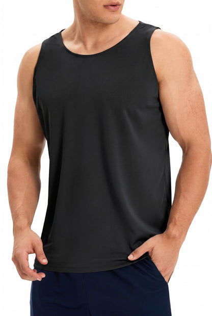 OYGSieg 6 Pack Men's Quick Dry Workout Tank Tops Breathable Gym Sleeveless Muscle Shirts for Active Men SetA L