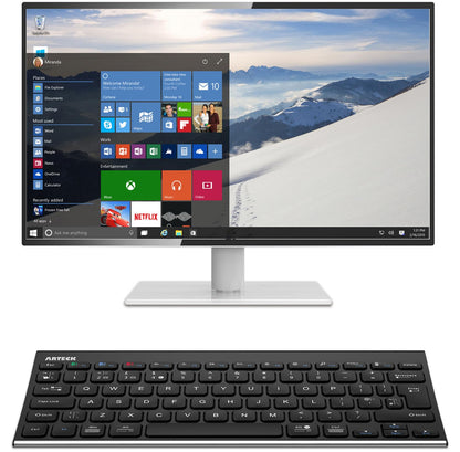 Arteck Bluetooth Keyboard, Stainless Steel Universal Portable Multi-Device Wireless Bluetooth Keyboard for iOS, Android, Windows iPad Tablet PC Smartphone