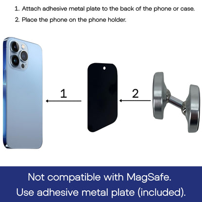 Gym Dual Magnetic Phone Mount & Holder. Attaches magnetically to Metal Surface