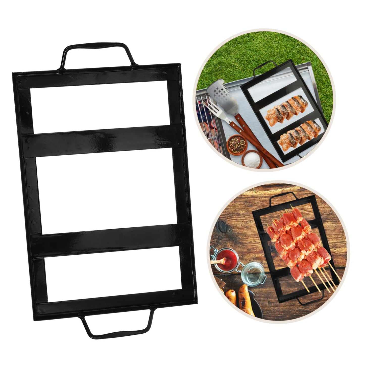 IWOWHERO Restaurant Salt Plate Stand Bbq Supply Stainless Salt Plate Rack Grilling Accessory Kitchen Tool