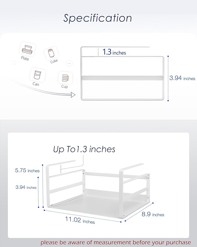 Nxconsu 2Pack Under Shelf Storage Basket Organizer Hanging Holder