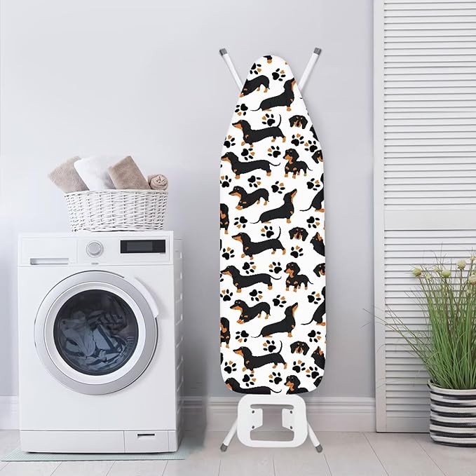 GLENLCWE Cute Dachshund Paw Print Ironing Board Cover, 54x15 inches, Animal