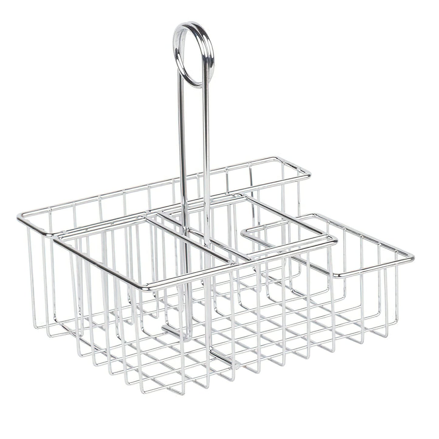 GET Modern Chrome Metal Four Compartment Condiment Caddy Table Caddies Collection