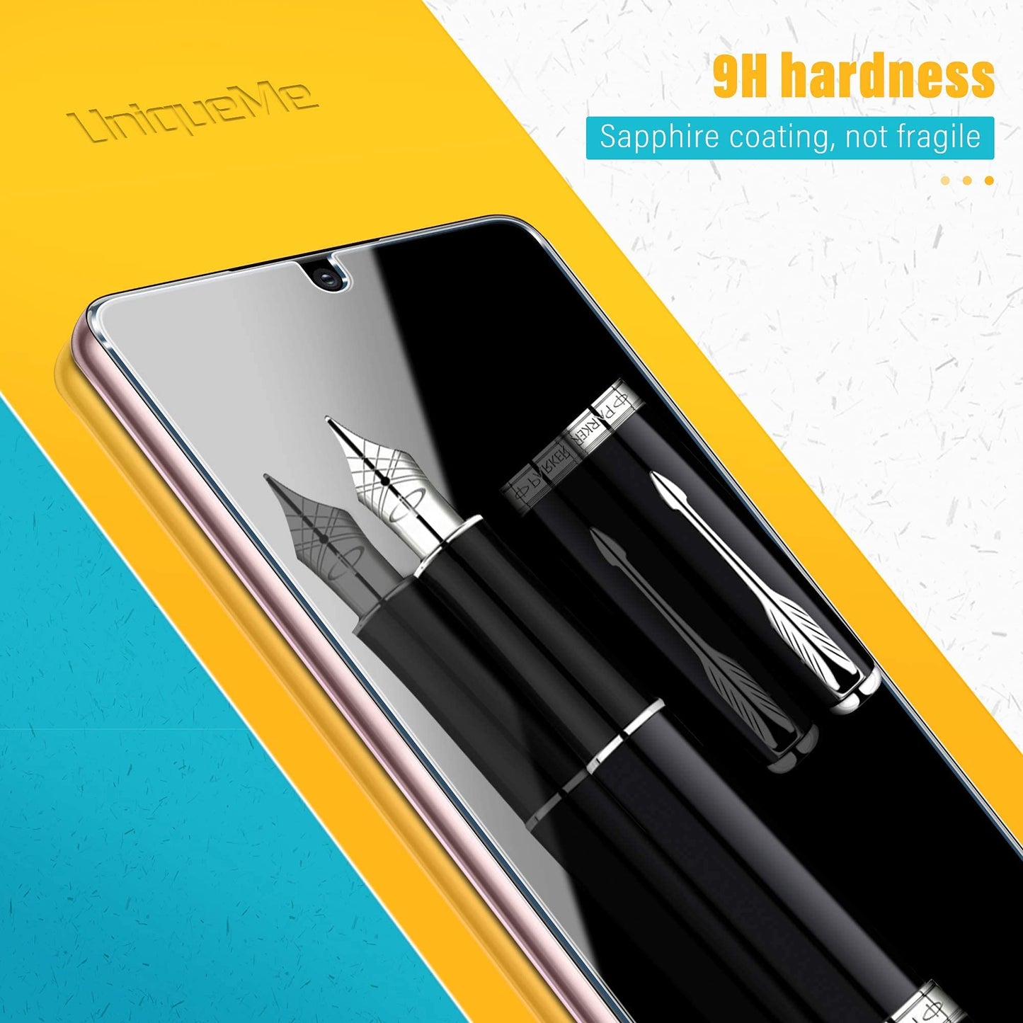 UniqueMe [2+3 Pack Compatible with Samsung Galaxy S21 5G - 6.2 inch Tempered Glass + Camera Lens Protector Screen Protector with Easy Installation Frame[9H Hardness]