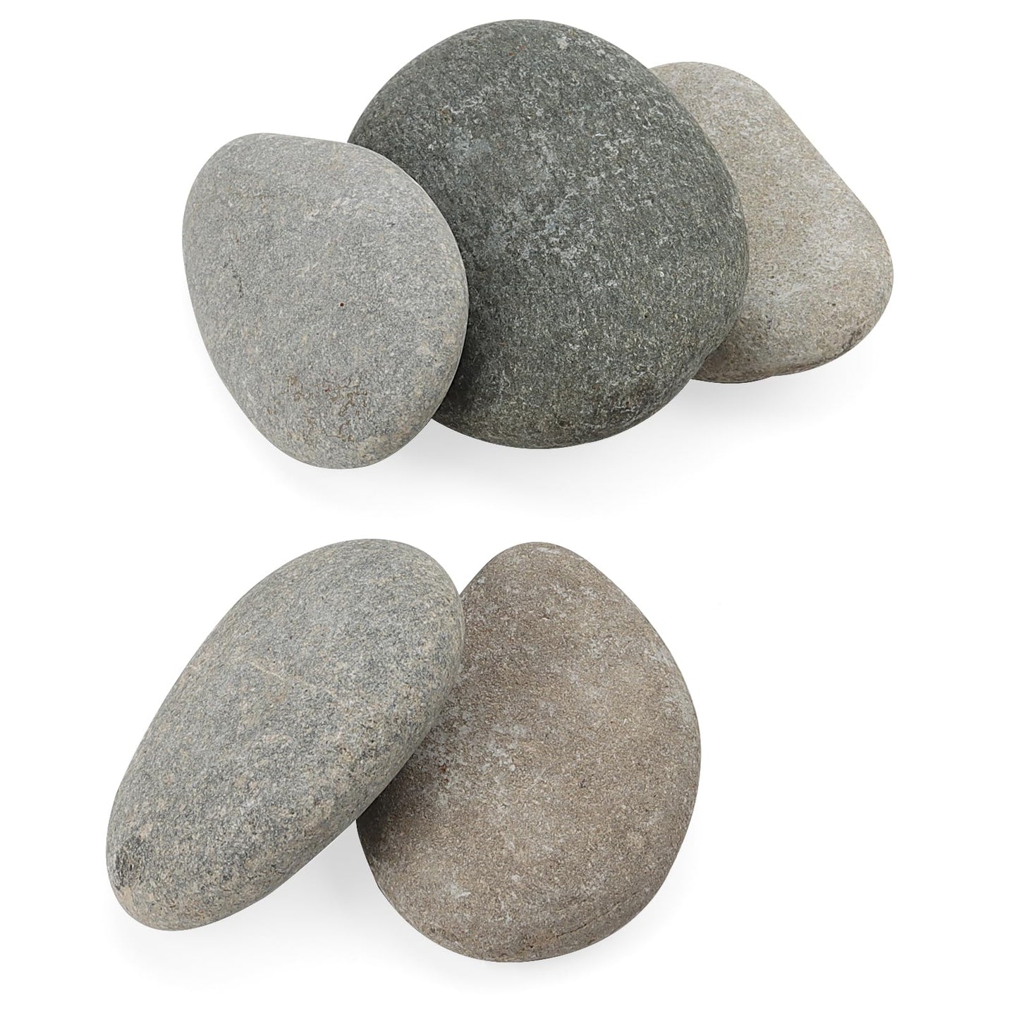 SHEUTSAN 12 PCS 3-4 Inch River Painting Rocks, Crafts Stones, Flat Rocks, Smooth Painting Stone for DIY Project, Hand Crafts