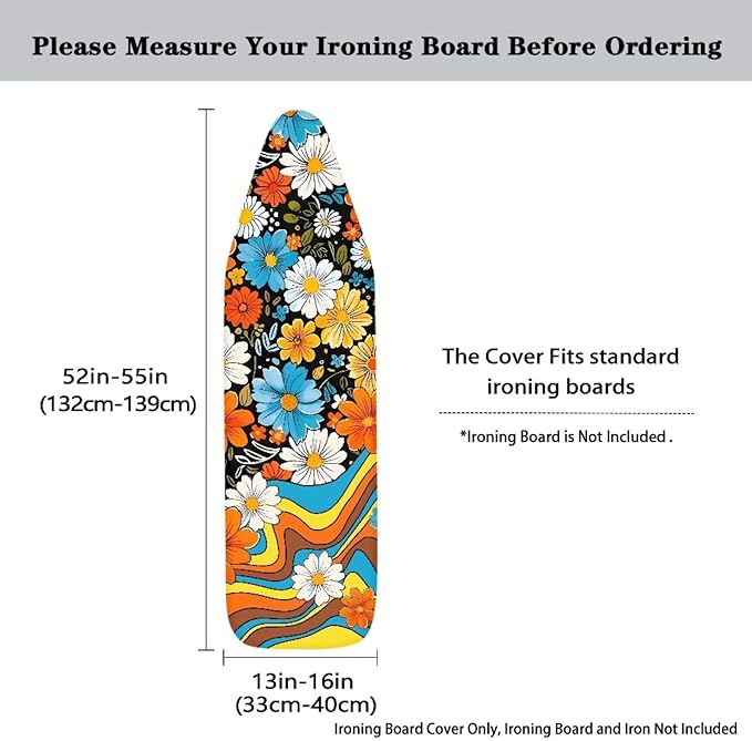 Hippie Floral Ironing Board Cover