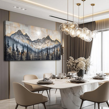 PHAOHUAXM Large Wall Art For Bedroom Wall Decor For Living Room Modern Office Dining Room Decor Abstract Ink-Wash Landscape Mountain Wall Pictures Printed Canvas Mountain Artwork Home Decor 20"X40"
