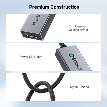 Cable Matters 48Gbps USB C to HDMI 2.1 Adapter, Supports 8K 60Hz / 4K 240Hz HDR, Thunderbolt 4 to HDMI2.1, HDMI 2.1 to USB C Adapter, Compatible with Thunderbolt 5 - Max Resolution on Mac is 4K@60Hz