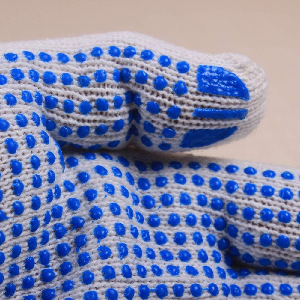 Fayear 12 Pairs White Cotton Protective Work Gloves for Factory Garden Working