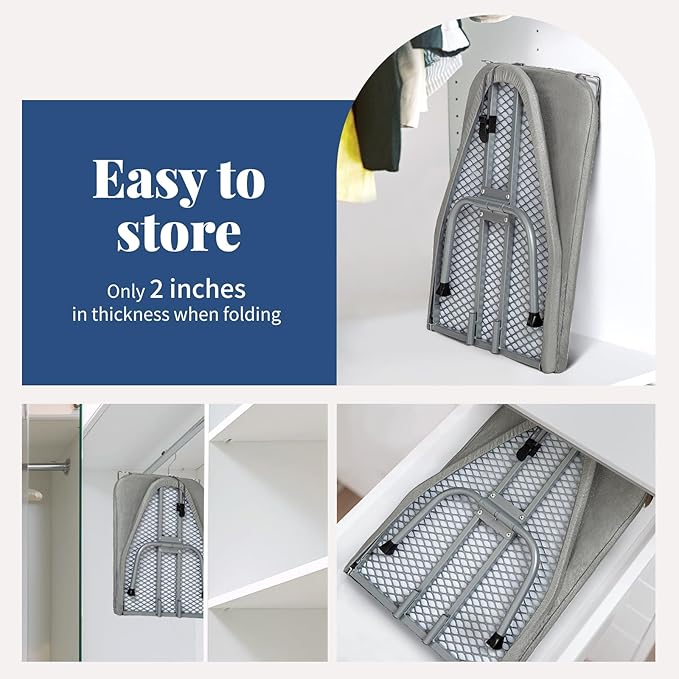 Tabletop Ironing Board with Iron Rest, Small Ironing Board Foldable with Heat