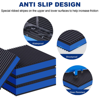 4 Pack Anti Vibration Pads, 4'' X 4'' X 7/8" Heavy Duty EVA Vibration Isolation Pads, Sound Absorbing Mats for Air Conditioner, Compressors, Washing Machine, Dryer, Treadmill, HVAC