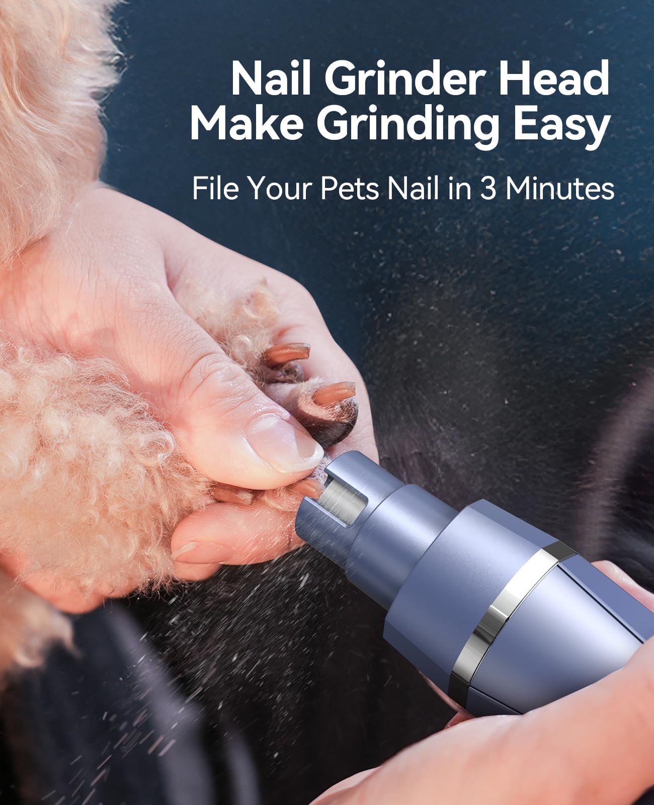 oneisall Dog Clippers Grooming Kit 4 in 1, Low Noise Dog Paw Trimmer&Dog Nail Grinder,IPX7 Waterproof Cordless Pet Trimmer Shaver for Small Dogs and Cats