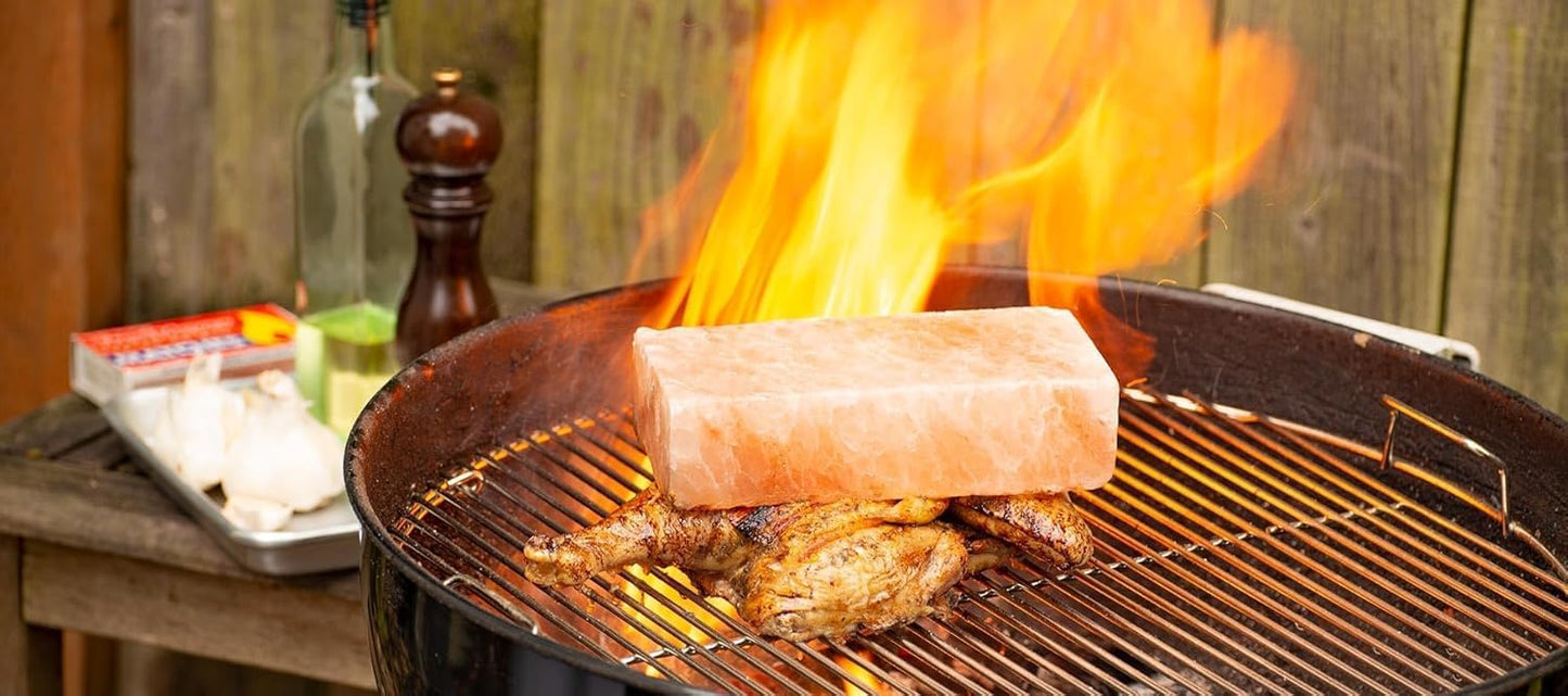 Himalayan Salt Cooking Block – 12 x 8 x 2 Inch Pink Salt Slab for Grilling, BBQ, Chilling & Serving