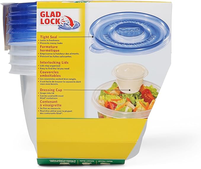 Glad GladWare To Go Lunch Food Storage Containers