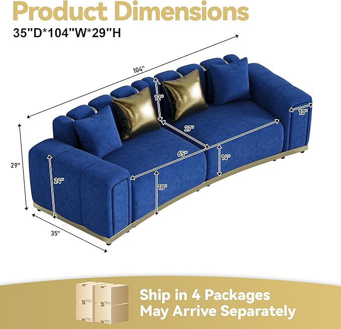 Oversized Velvet Chesterfield Couch