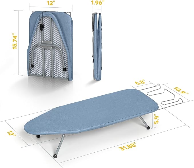 Table Top Ironing Board, RAINHOL Small Folding Iron Board Portable