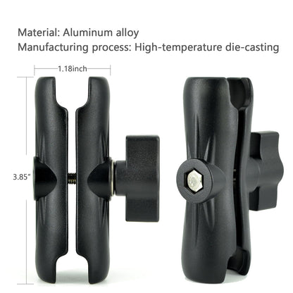 VAUBORTTI Aluminum Arm Heavy Duty Tablet Mount Drill Base - for 6.5"-12.9" Tablet iPad Pro/Mini, iPad Holder for Truck, Car,Dashboard,Desk,Wall-Swivel with 1 inch/25mm Ball Joint