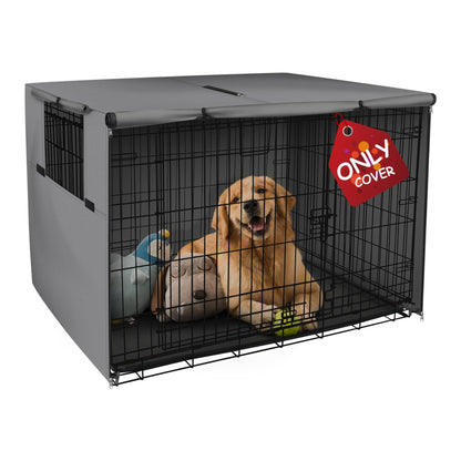 Explore Land Dog Crate Cover - Durable Polyester 30 Inch - Universal Fit for Metal Dog Crate (Grey)