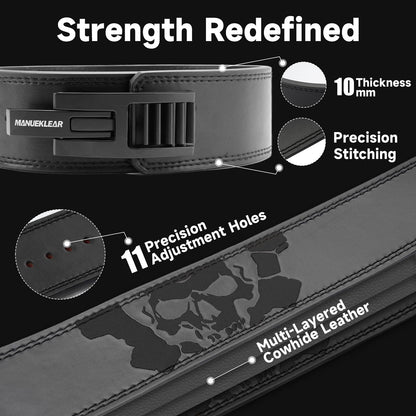 Lever Lifting Belt for Man and Women, Weightlifting with Adjustable Heavy Duty Buckle, Professional Weight Lifting Belt