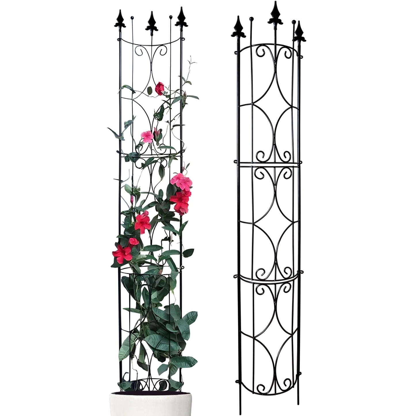Thealyn Garden Trellis 2 Pack 72'' H x 12'' W Metal Plant Trellis Indoor/Outdoor Metal Garden Trellis Plant Trellis for Potted Plants Climbing Houseplants Flowers