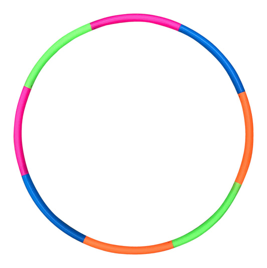 Kids Exercise Hoop, Snap Together Detachable Adjustable Weight Size Plastic Toy Hoops - Spinning Rings for Sports, Exercise, Playing, 32-Inch